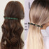 Long 4 Inch French Barrettes for Women, Large Hair Clips for Thin Thick Hair - 3Pcs (Black, Brown, Green)