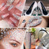 Rhinestones 1500PCS in 6 Sizes, Flat Back Nail Gems with Tweezers and Dotting Pen for Nails, Makeup, Crafting