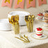 100 Gold Disposable Plastic Spoons - Heavy Weight Utensils for Parties, Weddings, Picnics, Daily Use