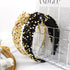 Knotted Headband for Women, Velvet Wide Headbands for Kids Hair Accessories, Cute Sequins Glitter Headbands