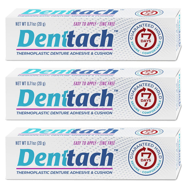 Denture Adhesive, Thermoplastic, Comfortable Fit for up to 7 Days, Zero Glue, Zinc Free, Pack of 3