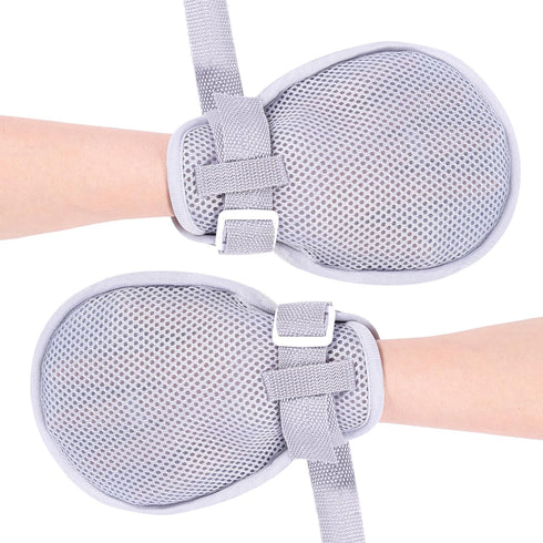 Restraint Gloves - 2Pcs, Hand Protective Gloves for Dementia Child, Control Mitts Safety Hand Glove (Small)