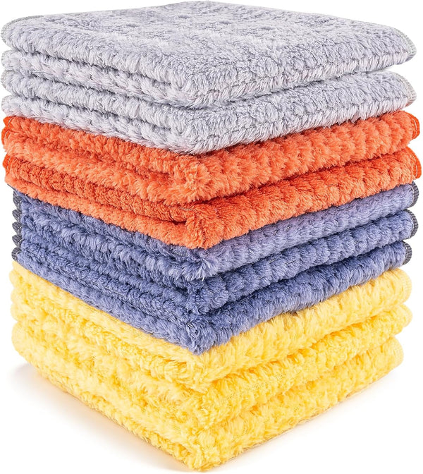UUDYIGE Microfiber Cleaning Cloth,10 Pack Cleaning Towels for Dish Drying Washing, 12"12" Soft