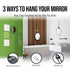 MIRRORVANA Small Shower Mirror for Shaving, 3 Attachment Options, Portable, Shatterproof, Bonus Anti-Fog Spray