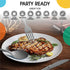Disposable Silver Plastic Forks, 100 Pcs Heavy Duty Silver Plastic Cutlery, Exquisite Disposable Flatware