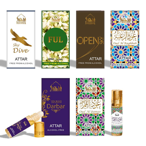 Dukhni Mixed Attar Oil Set | 6 Rollerball perfumes x 6ml |