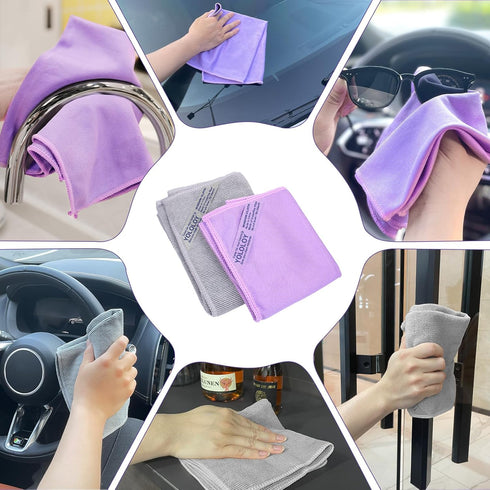 Window Cleaning Cloth & Enviro Cloth - Basic Package for Home, Car, Restaurant, Hotel, and Office Cleaning (Grey and
