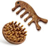 Xelsluthe Wooden Scalp Massager, Wood Scalp Massager Comb, Scalps Gua Sha, Portable Manual