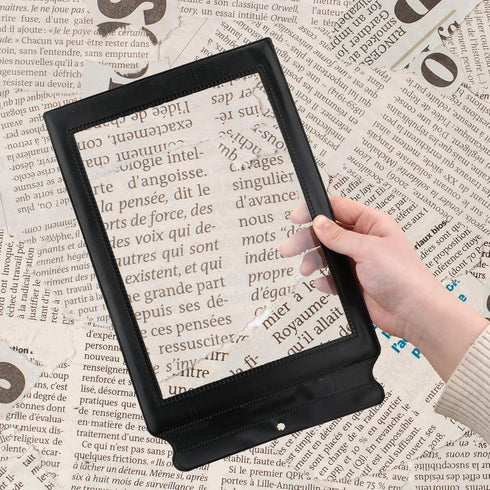 XLIUAX 5X Full Page Magnifier for Reading, Handheld Full Book Page Magnifier Glass
