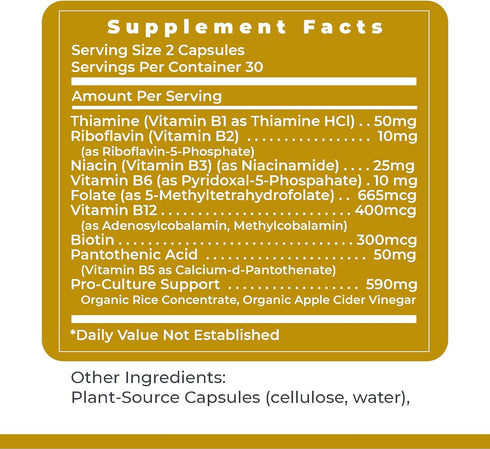Premier Research Labs Complete B - Vitamin B Complex Supplement for Optimal Health, 60 Capsules
