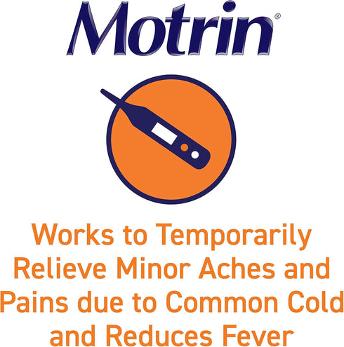 Motrin IB, Ibuprofen 200mg Tablets for Fever, Muscle Aches, Headache & Back Pain Relief, 100 ct