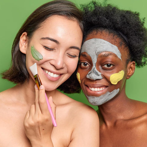 Neatique Face Masks Skincare Set, 480g (120gx4) High Capacity Facial Mask Set with Turmeric, Green Tea, Rose, Mud