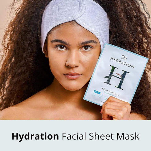 Rael Face Mask Skin Care - Hydrating Bamboo Facial Sheet Mask, Korean Skincare for All Skin Types (Hydration, 5 Sheets)