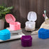Zubebe 20 Pcs Denture Bath, Bulk Denture Holder with Strainer Basket, Dental Cup for Travel Cleaning, 5 Colors