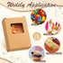 Outus 100 Packaging 3.5 2.6 1.2 Inch Pcs Soap Boxes Bulk Soap Boxes for Homemade with Window Mini Kraft Paper Container