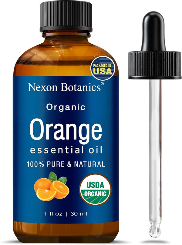 Organic Orange Essential Oil 30 ml, Pure Natural Oils for Aromatherapy, Diffusers, DIY, Candle and Soap Making