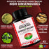 Korean Red Panax Ginseng 1200mg + Ginkgo Biloba, 120 Vegan Capsules - Extra Strength Root Extract Supplement for