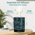 Office,300ML Essential Oil Diffuser Metal Aromatherapy Oil Diffusers for Large Room,Maple Leaf Pattern Ultrasonic Cool