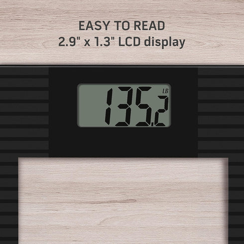Health o Meter Glass Digital Scale, Weight Tracking for Body, 2 Users, LCD Display, 400 lbs Capacity