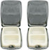 Set 2 of Etched Rectangular Pocket Purse Pill Box & Organizer with Dual Compartments (Victorian - Pewter)