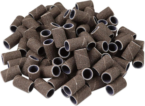 PANA 100 Pieces Nail Sanding Bands, Professional Nail Manicure for Acrylic Nails, 150 Grit, Brown