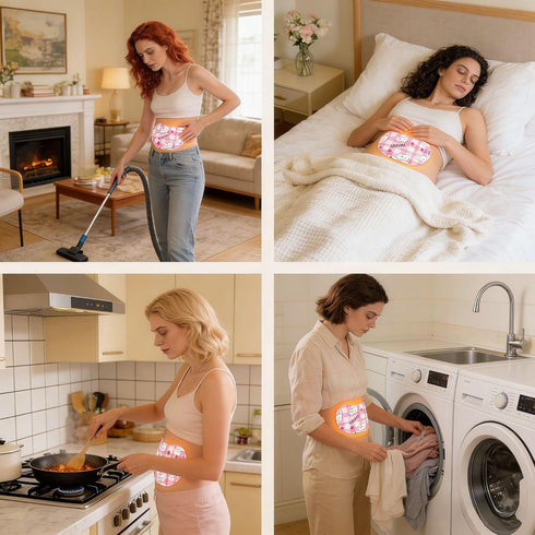 Lehot 12 Count, 8 Heat Patches for Menstrual Cramps, Air Activated Menstrual Cramp Relief Heat Pads for Stomach & Lower