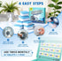 SNUGAVA 24 Pack 1 Washing Machine Cleaner Tablets and Deodorizer: Laundry Machine Tub Descaler Cleaner, Deep Cleaning