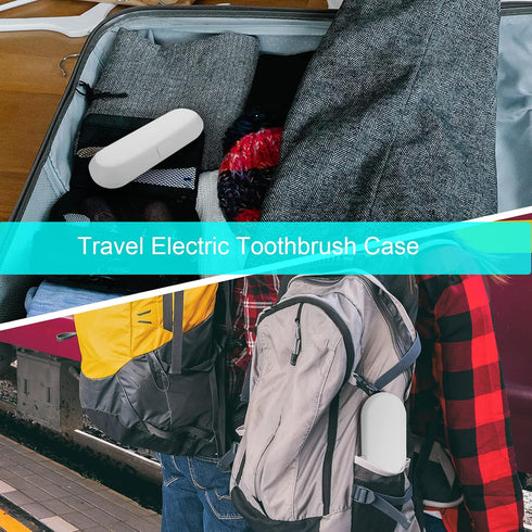 Cosmos 2 Pack Plastic Travel Case Holder for Toothbrush, Compatible with Oral B Pro, Sonicare & Other Toothbrush