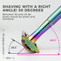ZOMCHI Double Edge Safety Razor with 5 Blades, Reusable Plastic Free Shaving Razor for Women & Men - Rainbow