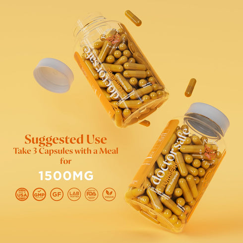 Turmeric Curcumin with Black Pepper Extract 1500mg - High Absorption Turmeric Supplement for Joint Support - 120