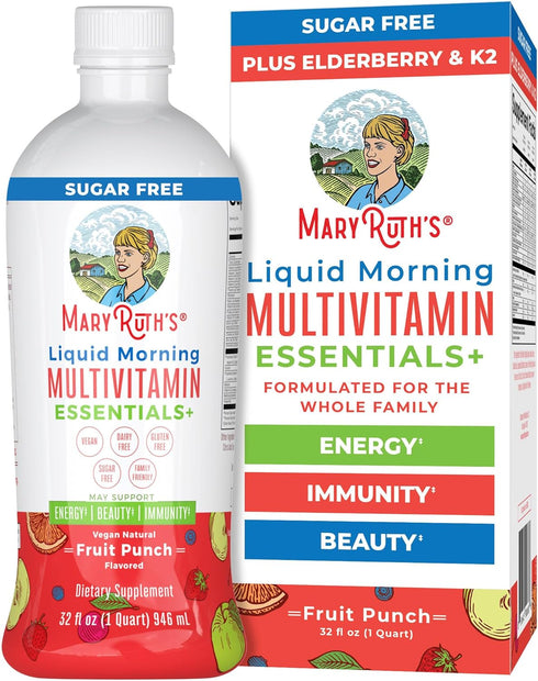 MaryRuth Organics Multivitamin Multimineral - 32oz Liquid Vitamins for Women, Men & Kids, No Added Sugar