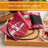 McKesson LUMEON Nylon Blood Pressure Cuff - Burgundy, Adult Medium, 34 cm to 50 cm, 1 Count