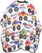 Kids Haircut Cape Waterproof, Unisex Barber Cape with Adjustable Neckline, 51 x 36 Inch Cartoon Truck Design