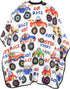 Kids Haircut Cape Waterproof, Unisex Barber Cape with Adjustable Neckline, 51 x 36 Inch Cartoon Truck Design