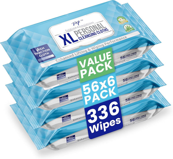 Premium Formulations XL Adult Wipes (4 Packs x 56 Wipes = 224 Wipes) High