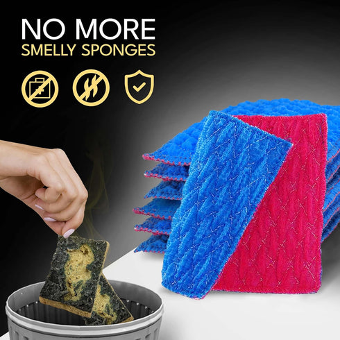 Durable Dish Cloth for Washing Dishes, Reusable Scouring Pad, Non-Scratch Cleaning for Dishes, Pack of 3
