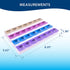 Apex 7-Day Mediplanner Pill Organizer, Weekly, 4 Times A Day, Color-Coded, Easy-Open, See-Through Lids