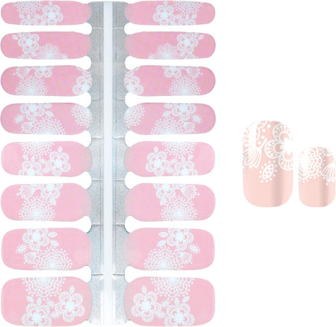 WOKOTO 5 Sheets Self-Adhesive Nail Art Polish Stickers with 1Pc Nail File