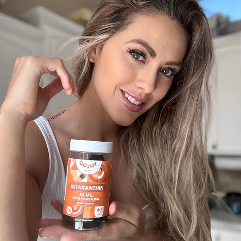 Chewable Astaxanthin Gummies - 24mg Natural Antioxidant Supplement, Vegan, Sugar-Free, 2 Month Supply (60 Gummies)