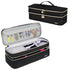 Travel Carrying Case Compatible with Revlon One-Step Hair Dryer Brush - Double-Layer Storage Organizer Bag (Black)