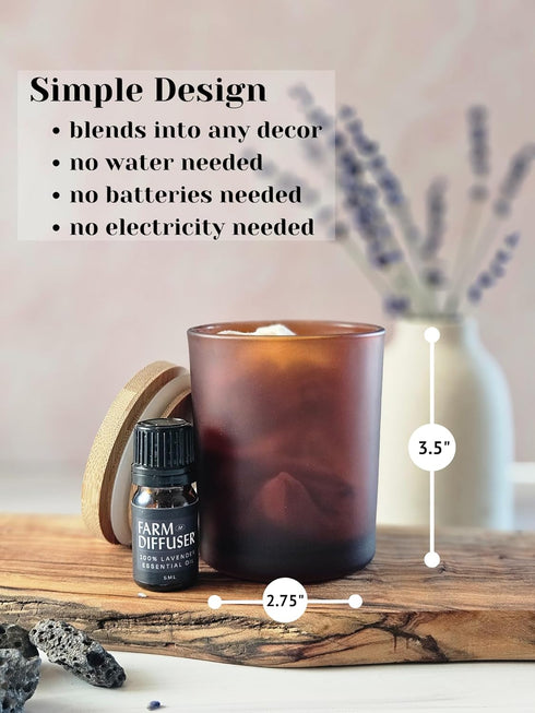 Lava Diffuser Stones, Passive Diffusers for Essential Oil, Volcanic Aroma Diffuser