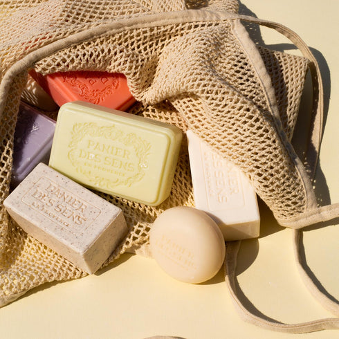 Panier des Sens Provence Bar Soap, Moisturizing Gentle Scented, Natural Soap with Sweet Almond, 2x5.3 oz