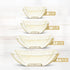 Posh Setting Square Plastic Serving Bowls, Medium Gold Glitter Disposable Party Snack Bowls, 4 Pack Heavy Duty for