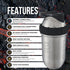 SHAKESPHERE Shaker Bottle - 24oz Leak Proof Protein Shaker for Pre Workout, Smoothie, BPA-Free, Easy Clean (Rose Gold)