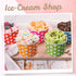 MATICAN Paper Ice Cream Cups, 50-Count 9-Oz Disposable Dessert Bowls for Hot or Cold Food, Polka Dots