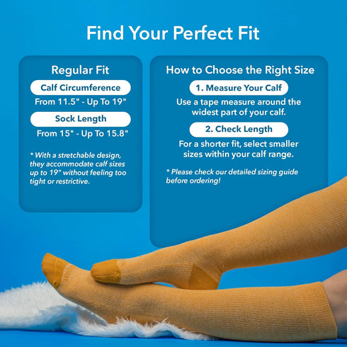 Wellow Premium Socks (Compression Socks - Regular) for Men and Women, Made with Viscose from Bamboo, Relieves Swelling