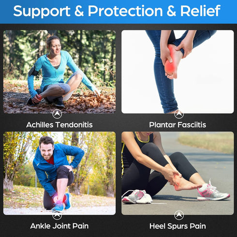 NEENCA Ankle Brace for Pain Relief, 2 Pack Compression Sleeves for Achilles Tendonitis & Joint Pain