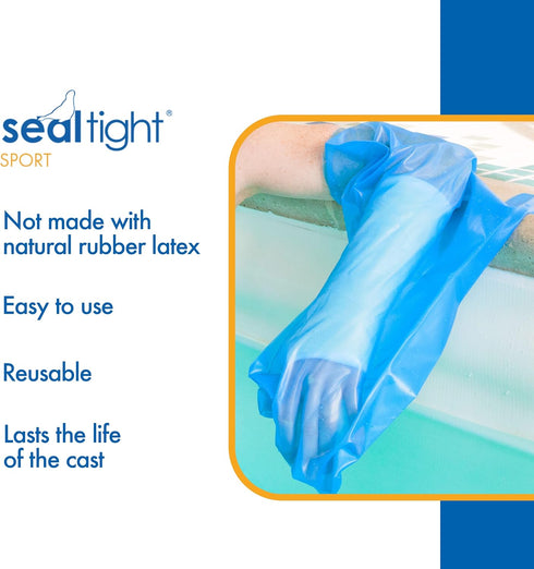 Brownmed Seal Tight Sport Arm - Waterproof Cast Cover & Bandage for Swimming & Showers - Durable Adult Long Arm