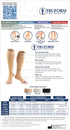 Truform Surgical Stockings, 18 mmHg Compression, Knee High, Open Toe, White, Medium