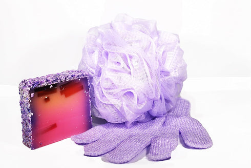 Linda Bath Gloves Exfoliating, Pack of 4